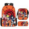 3Pcs Set NARUTO Kids Backpack with Crossbody Bag & Pencil Case Lightweight&Durable, Cartoon School Bags for Ages 5-10 Boys&Girls