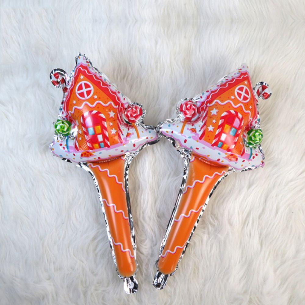 Crystal Ball Christmas Inflatable Stick Cookie House Children's Inflatable Toys Store Decoration