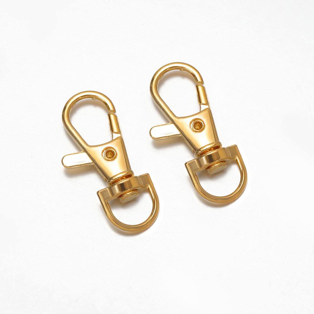 5/10 Stück Karabiner mit Drehgelenk Gold Silber Beschichtet Hummerklauen Haken Schlüsselringe für Handwerk DIY Schmuckherstellung