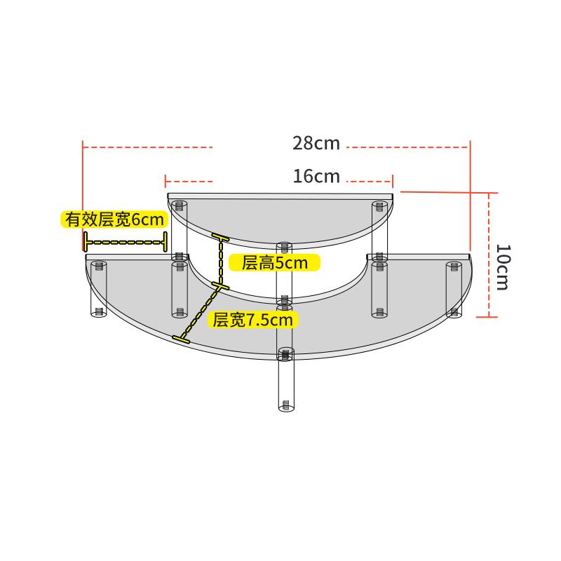 1-4 Tier Acrylic Display Stand for Action Figures,Cosmetic Rack Clay Doll Jewelry Cupcake Perfume for Corner Display Riser Shelf