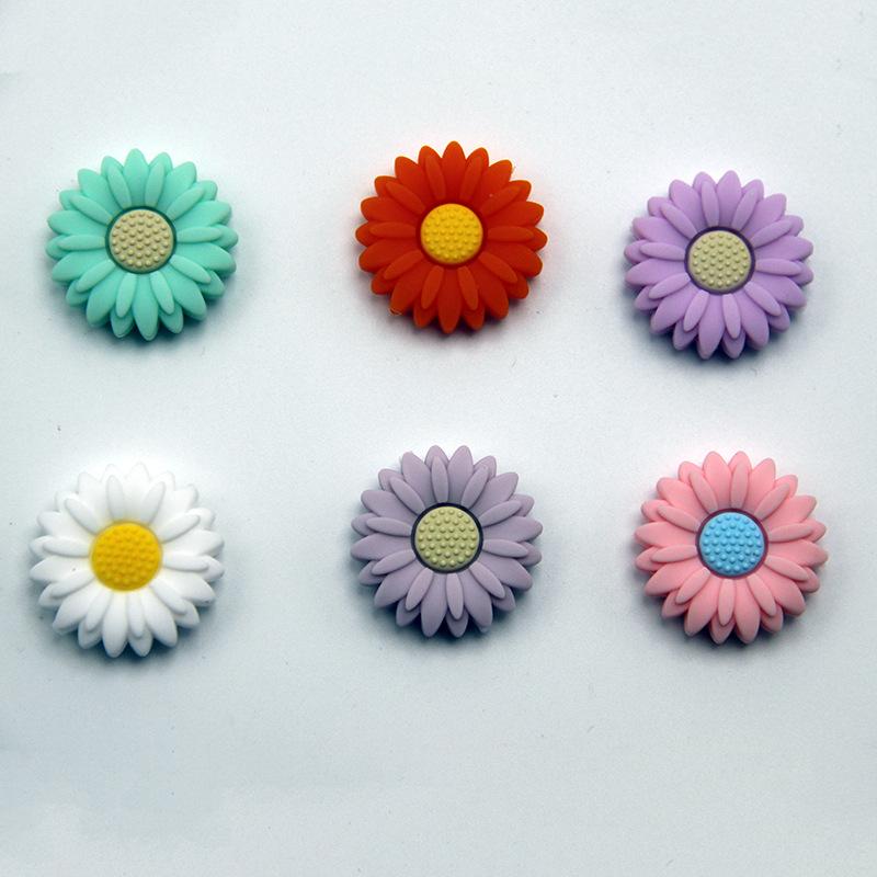 Daisy Flower Silicone Beads for DIY Jewelry & Baby Teether Bracelets