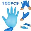 Blue Disposable Latex Gloves Dishwashing Kitchen Work Rubber Garden Gloves 100pc