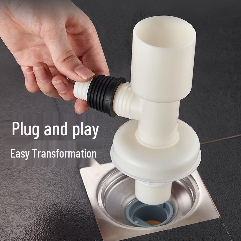 Y-shaped Dual Outlet Floor Drain Connector for Washing Machine