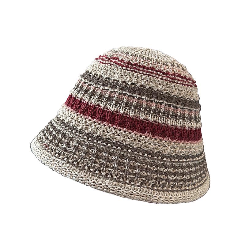 Color Matching Fisherman Hat Children Spring and Summer Fashion Sunscreen Hat Hollow Bucket Hat Retro Basin Hat