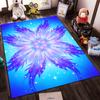 "Blue Galaxy Flower Design Carpet with Abstract Starry Artwork" Suitable for use as an anti-slip for living room bedroom sofas