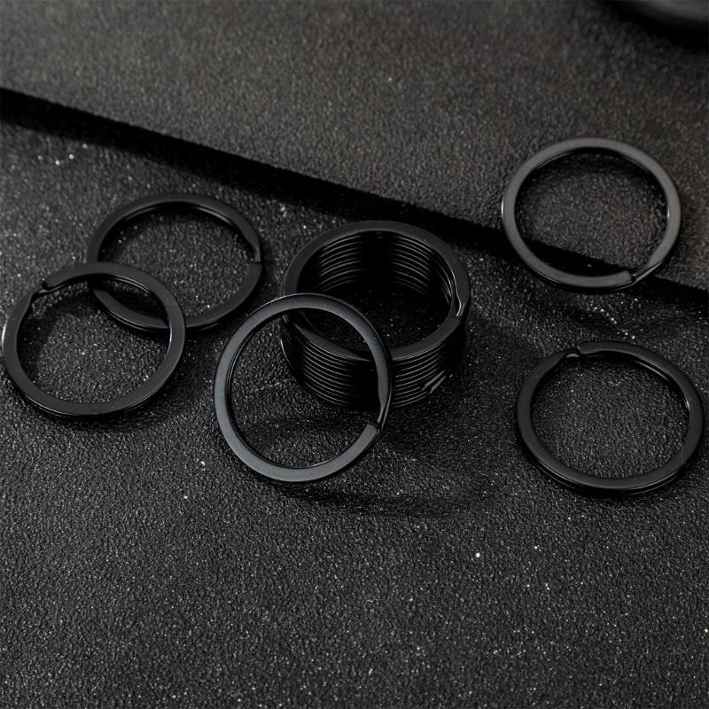 20 szt. Okrągłe kółka łącznikowe Metalowe Płaskie kółko do kluczy Zewnętrzne Narzędzie Klamra Przenośna Klamra do kluczy Klips okrągły Uchwyt na klucze Wytrzymałe
