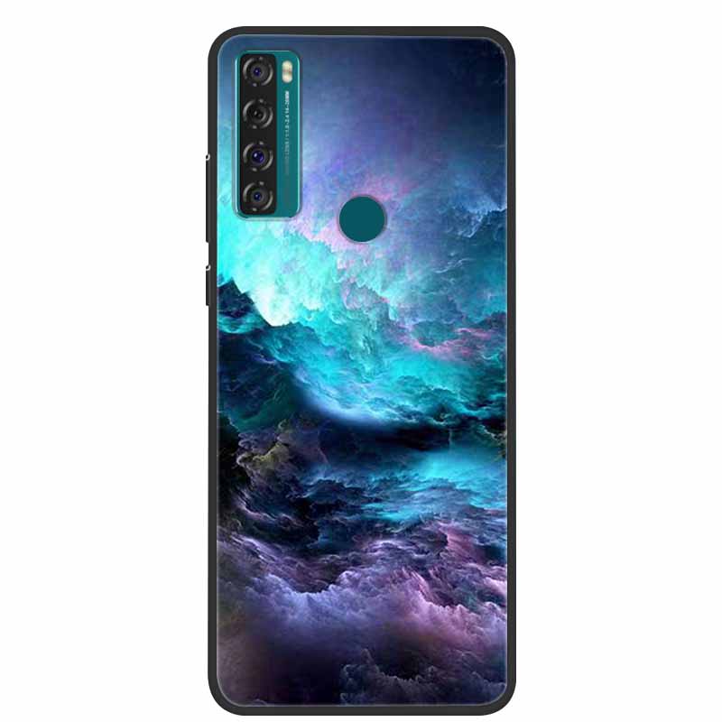 Para TCL 20 SE Funda 205 de silicona suave Funda de dibujos animados para TCL 20B 6159K Funda trasera para TCL 20 R 5G 20SE Fundas de moda TPU Funda