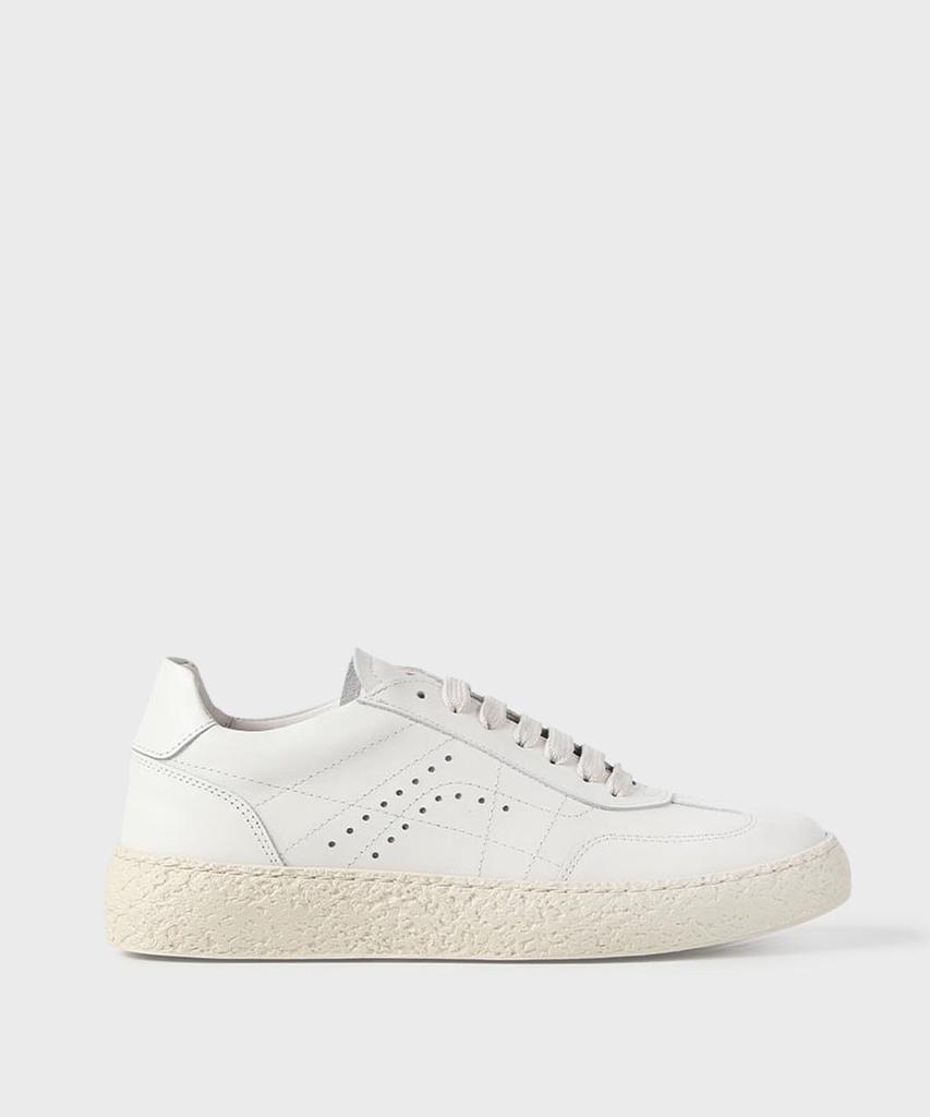 Panicale Beige Retro Leather Sneakers