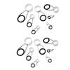 14Pcs/set Ceramic Ring Eyes Fishing Rod Tip Guides Stainless Steel