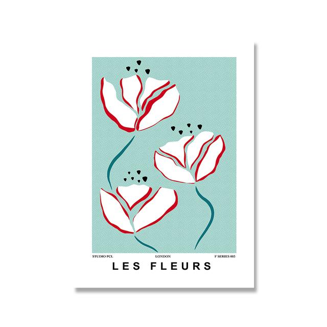 Abstract Flower Vintage Minimalist Wall Art Canvas Painting Nordic Posters And Prints Wall Pictures For Living Room Home Decor