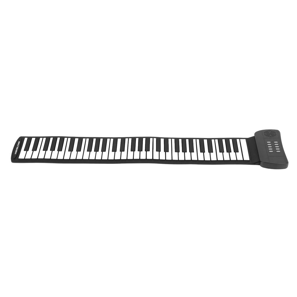 61 Keys Hand Roll Piano Portable 4D Stereo Surround Sound Roll Up Keyboard Piano for All Ages PM61