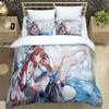 Anime Genshin Impact Sengetøy Sett Gutter Jenter Twin Queen Size Dynetrekk Putetrekk Seng Barn Voksen Mote Hjemmetekstil