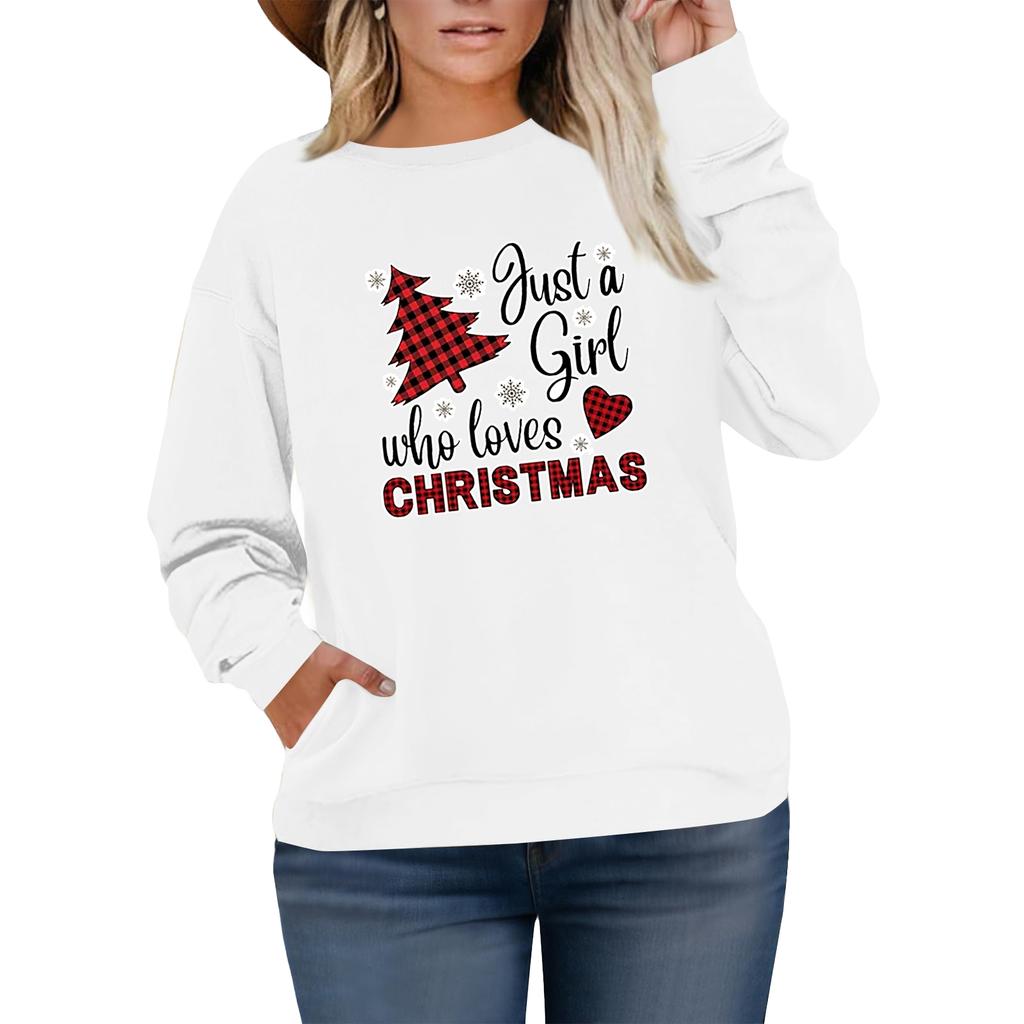 Women's Fashionable Casual Plus-Size Long Sleeve Pullover Printed Sweatshirt