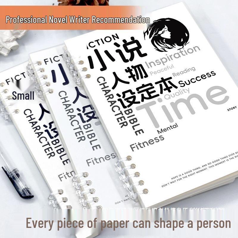 Outline Notebook with Loose-Leaf Templates and Special Character Designs for Students and Novel Writing