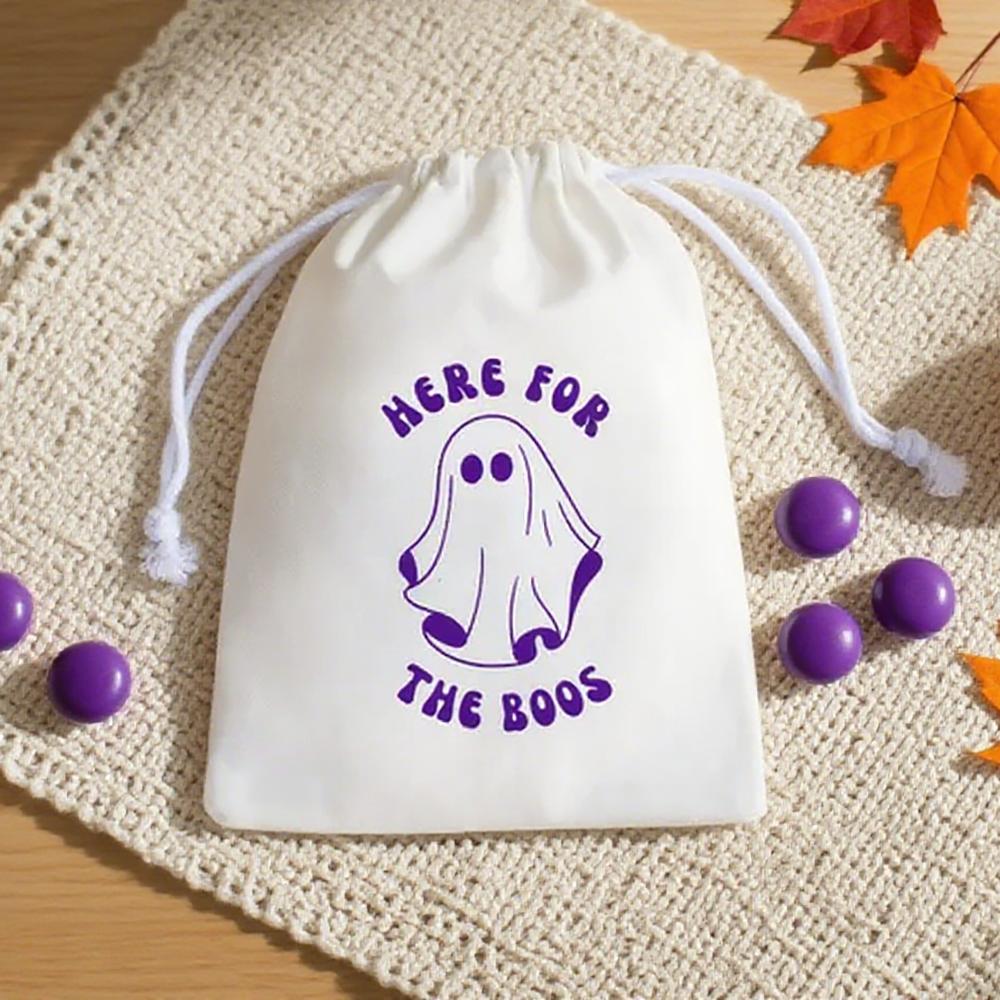 Custom 10Pcs Here for The Boos Bachelorette Party Drawstring Candy Bag Hangover Kit Halloween Recovery Kit Wedding Souvenirs