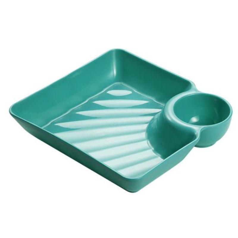 Piatto per ravioli antiscivolo, impilabile, in plastica, per immersione, piatto per sushi