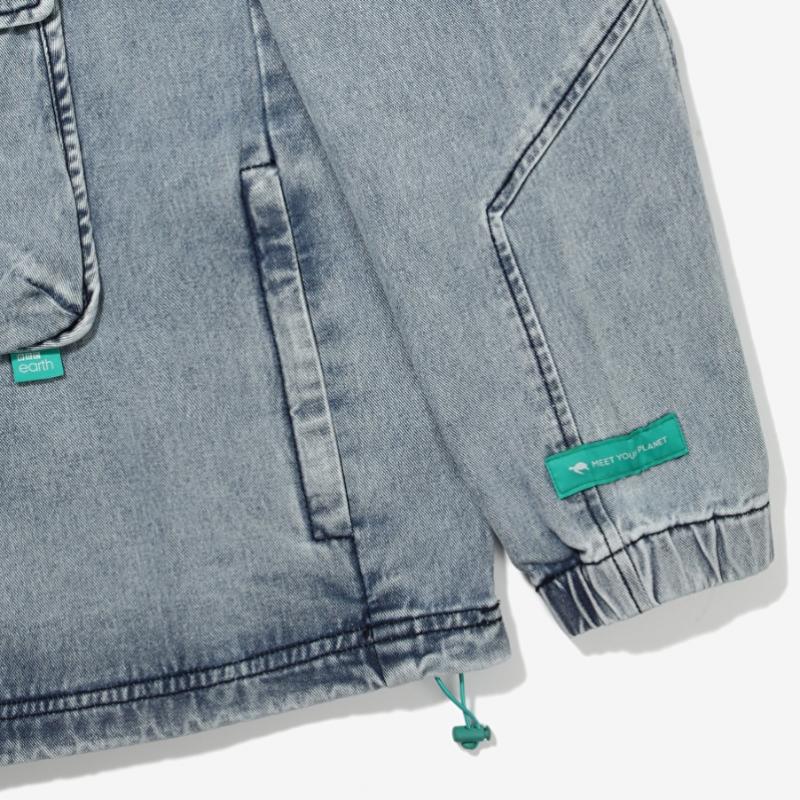 Unisex Denim Anorak  Light Blue 