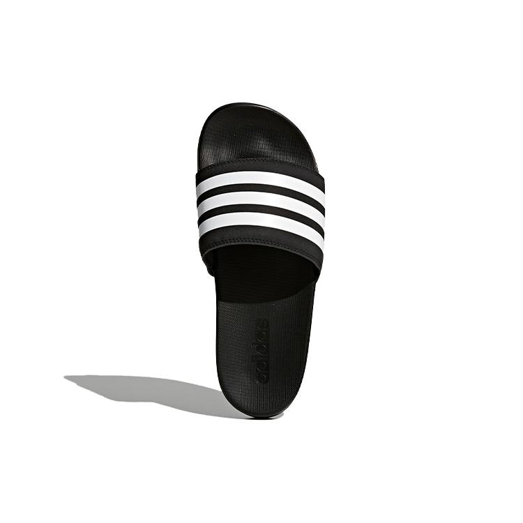 adidas Womens Adilette Comfort Slides 'Core Black White' (women's Sizes) Core Black / Cloud White / Core Black Slide Slippers AP9966
