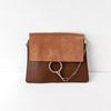 [Pre-Owned] Letter Logo Embossed Leather Shoulder Bag - Very Good #1T5RR0V