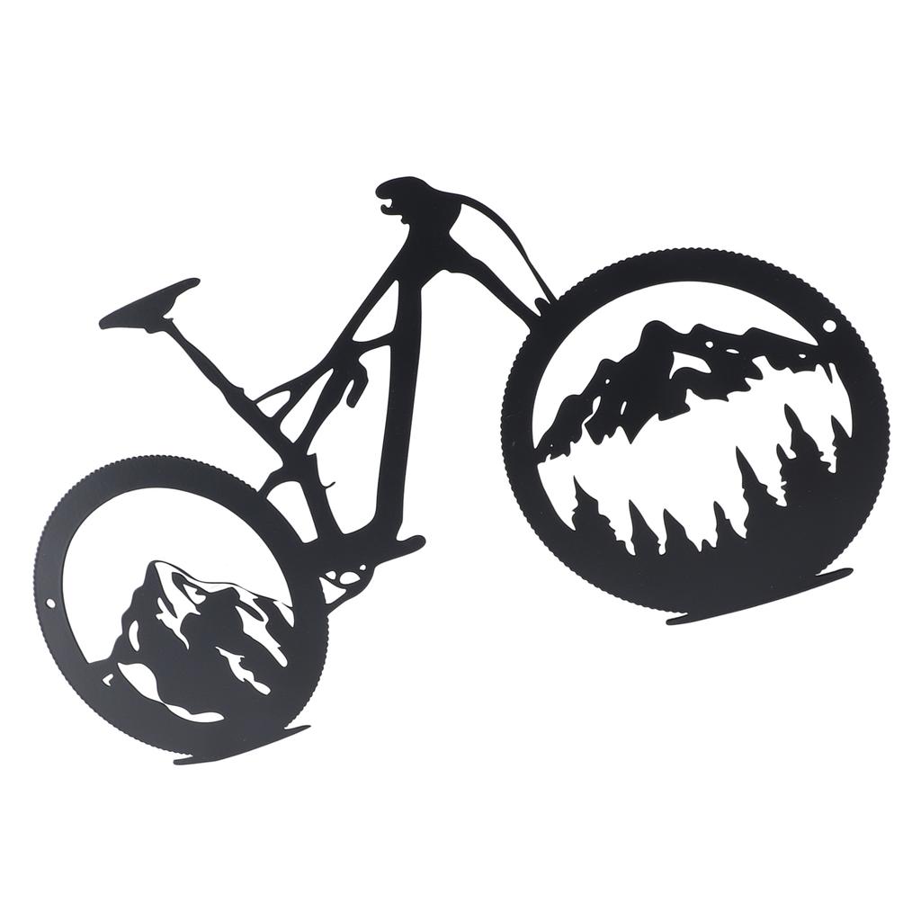 Metal Bike Wall Art Exquisite Fashionable Shatterproof Mountain Forest Bicycle Wall Decor for