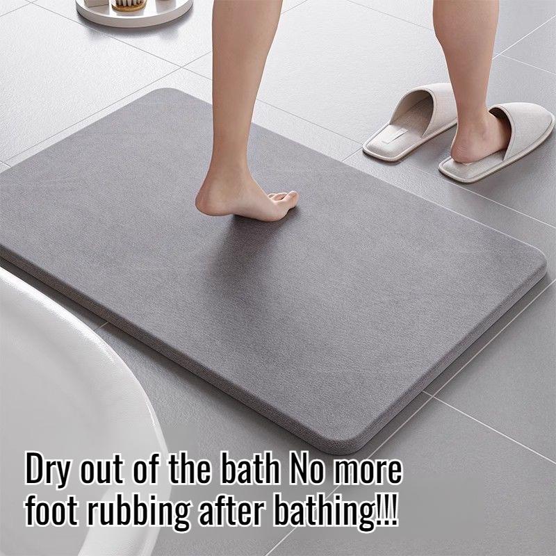 Diatomite foot mat hard mat diatomite hardboard bathroom floor mats bathroom absorbent non-slip mat quick-drying doormats