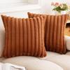New Faux Rabbit Fur Square Cushion Cover Big Thick Striped Super Soft Solid Color Pillow Cover Sofa Decor Cushion Covers 2026