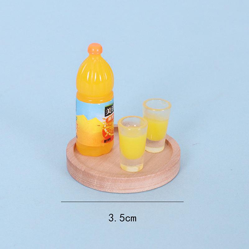1Set 1/12 Doll House Miniature Resin Vodka Bottle Wine Glass Set Simulation Drink Model Toy Mini Decoration Dollhouse Accessorie