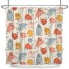 Funny Cat Shower Curtain Cartoon Cute Cats Dog Kids Shower Curtain for Bathroom Waterproof Polyester Home Decor Shower Curtains