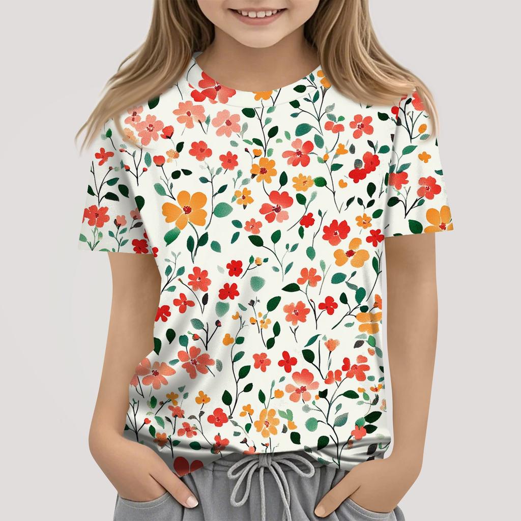 Dívčí chlapecká trička pro batolata Dětské top chlapecké a dívčí tričko s krátkým rukávem