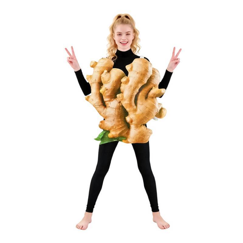 Costume Cosplay Ail Gingembre Thème Jeu Pour Adultes Fête d'Halloween et Spectacle sur Scène