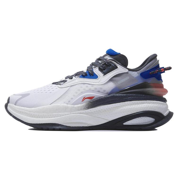 

New LiNing Exceed 5 Anti Slip Wear Resistant Low Top Running Shoes Men s White Blue AGLR025-1 39