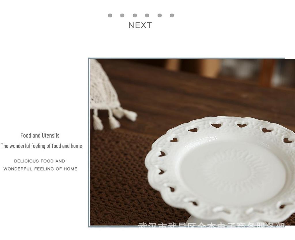 European Ceramic High-Footed Fruit & Dessert Tray
