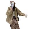 Imitation Lamb Wool Hooded Coat For Women Fall Winter Coat Button New Korean Style Small Loose Slimming And All-Matching Top