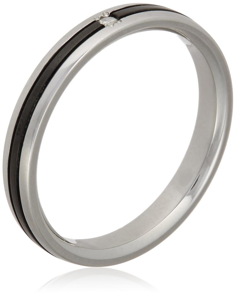 Bloom Stainless Steel Diamond Pair Rings and Stainless Steel Japanese Size 13 (Men's Women's) (Surgical 316L) 0191-0529-0018-0013,