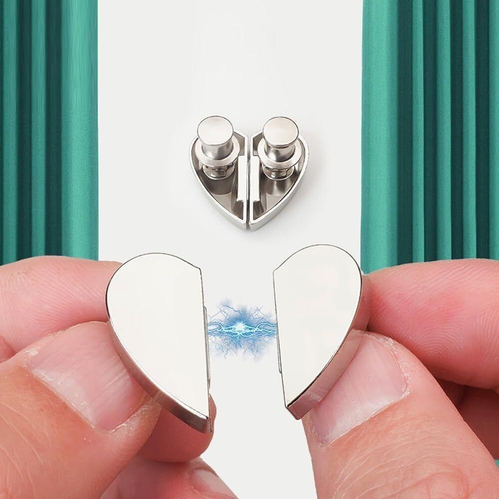1/2/4Pcs Punch-free Heart Shaped Magnetic Curtain Button Simple Curtain Ties Drapery Clips  for Home