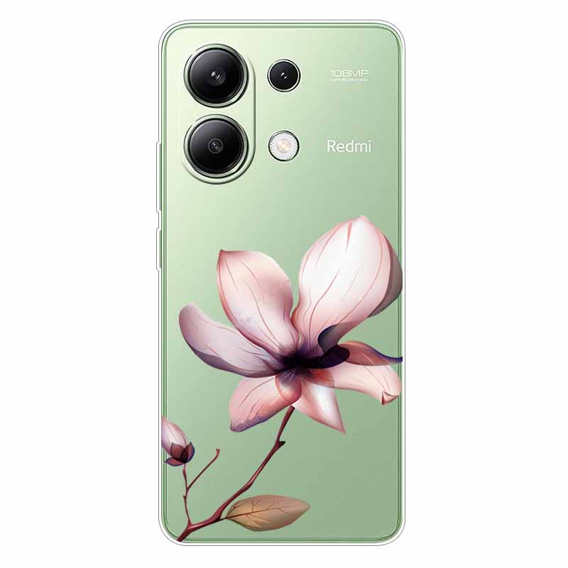 For Xiaomi Redmi Note 13 4G Case TPU Clear Soft Cute Girl Paint Cover For Redmi Note 13 4G Case Note13 Transparent Silicone