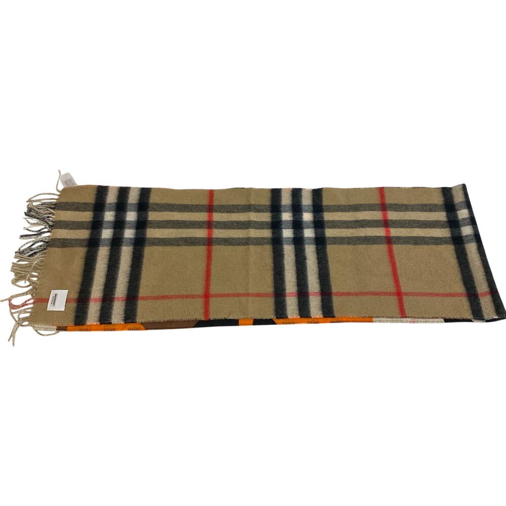 BURBERRY 8024470 Reversible Check logo cashmere Scarf multicolor cashmere Women Used