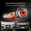 3D Car Devil Eyes LED Large Light 6/33 Mode Remote Adjustable Eye Pattern For Car Motorcycle Lens Headlight Universal 2PCS