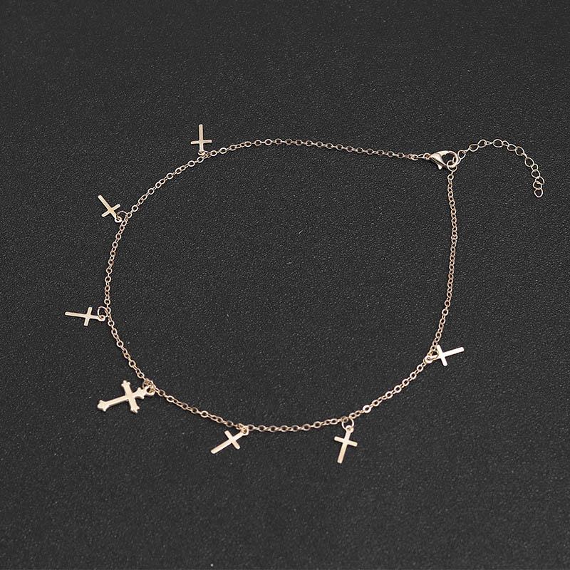 

Мода Ожерелье Крест Подарки Чокер Ключица Красивая Регулируемая Партия Серебро Высокое Качество Золото Новое Прибытие