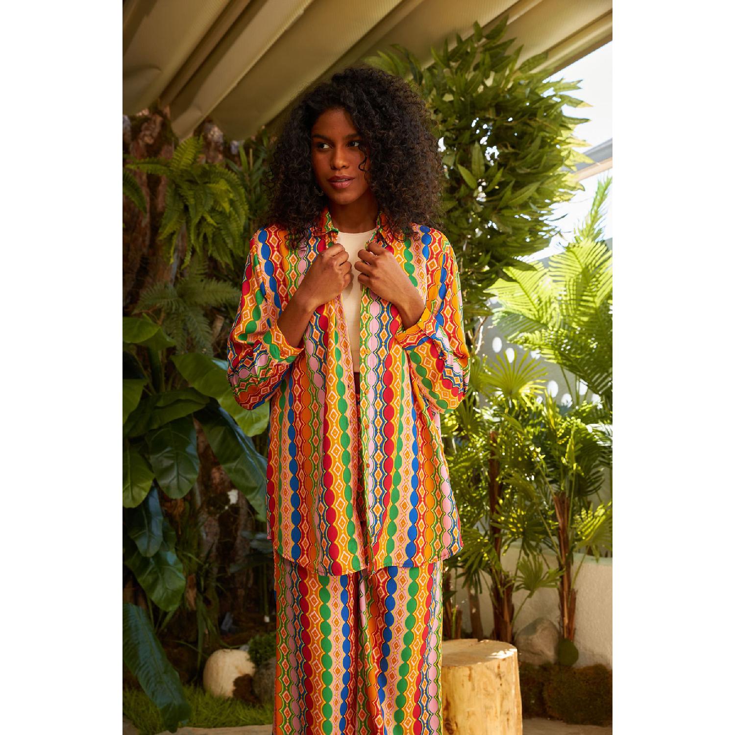 

Рубашка с моим ярким узором подарит вам весеннюю атмосферу. Standart оранжевый