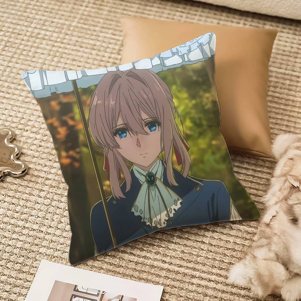 Anime-V-Violet EvergardenES-Drama Pillow Case Anti-dustmite Invisible zipper Sofa Bed
