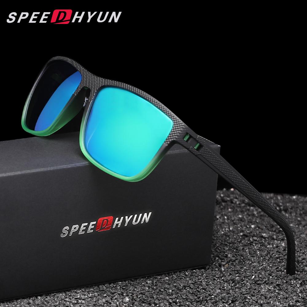 

Солнцезащитные очки SPEEDHYUN Classic Square UV400 и антибликовое покрытие зелёный/чёрный