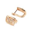 Nya Rose Gold Örhängen Ringar Set För Kvinnor Naturlig Zirkon Blomma Ring Vintage Brud Bröllop Smyckesset Partypresent