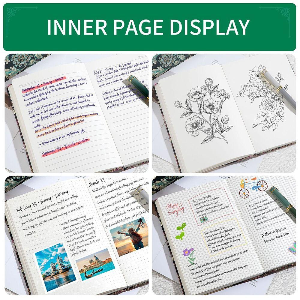 Stickerei Schmetterling Junk Journal 4-in-1 Innenseiten Notizblock Einfacher Planer Büro