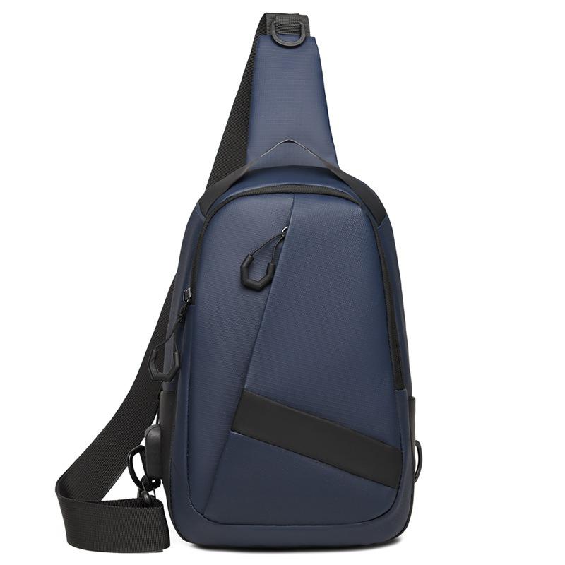 New Men's Fashion Casual Business Breast Bag One Shoulder Crossbody Bag Commuter Large Capacity Simple Sports Bag