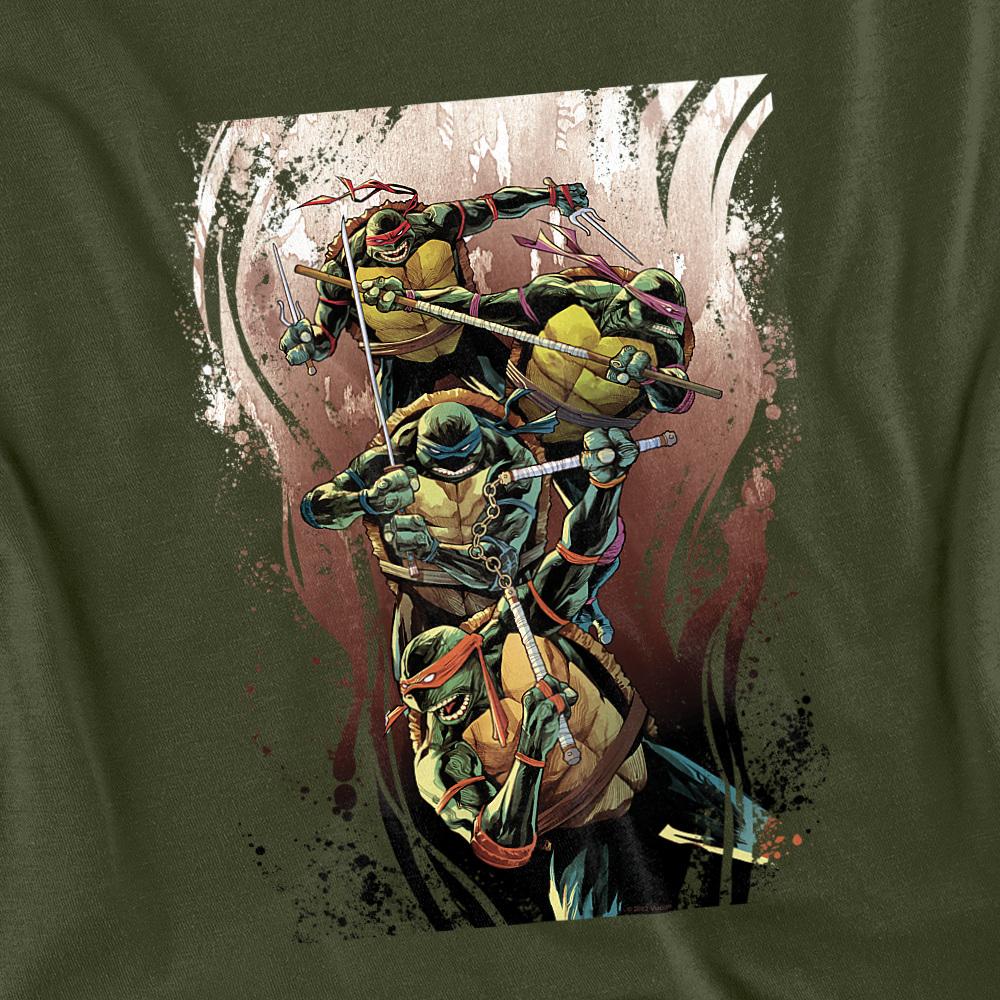Teenage Mutant Ninja Turtles Unisex Adult Earthy Rainbow Warriors T-Shirt