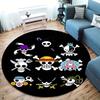 One Piece Straw Hat Pirates Round Area Rug Carpet Rug For Living Room Bedroom Sofa Playroom Decor Nonslip Floor Mat