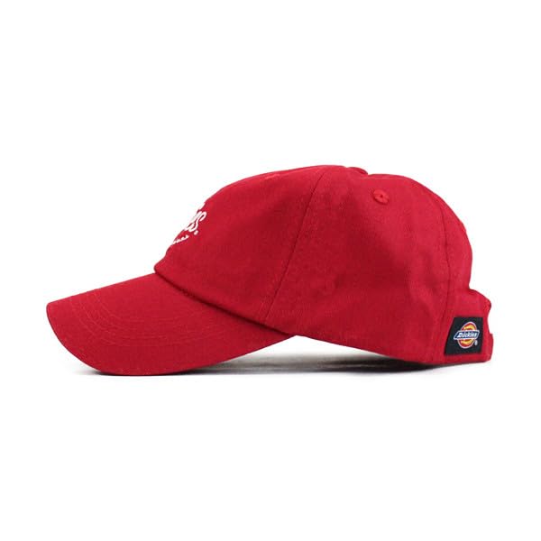 Dickies Cap for Men and Low Smile Present Women, Hat, Cap, EMB, Popular, Trendy, Cute, Gift, (Red)