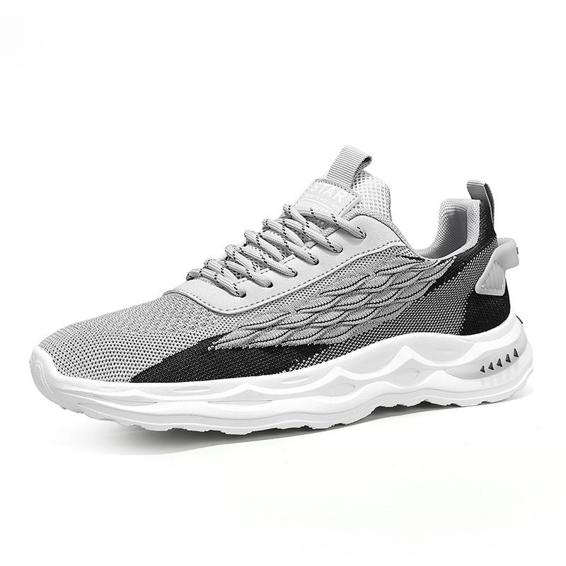 Men's Shoes Spring New Men's Versatile Casual Sports Shoes Youth Mesh Breathable Fly-woven Shoes