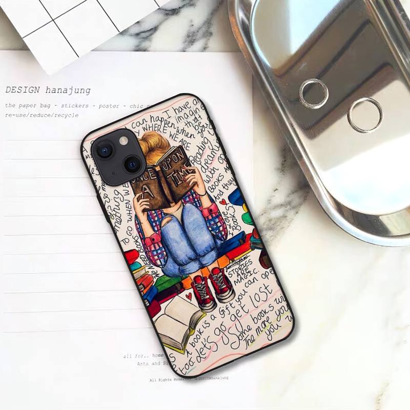 Reading Is Dreaming With Open Eyes Phone Case For iPhone 11 12 Mini 13 14 15 Pro XS Max X Plus SE XR Shell